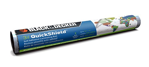 Black + Decker QuickShield Self-Adhesive Laminating Roll, 3-mil, 16 Inches x 10 Feet (120-RSS)