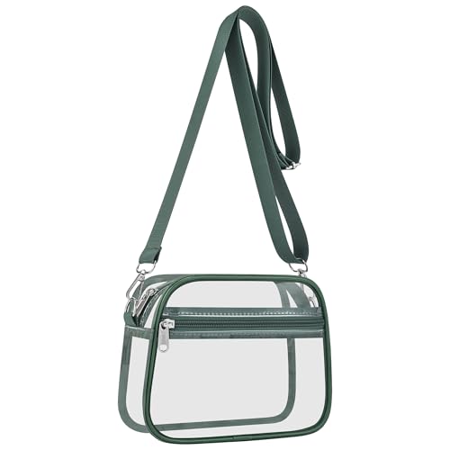 Image of Clear Bag for Stadium Events Clear Sports Fan Handbags Purses with Adjustbale Strap for Concerts Festivals Game Day