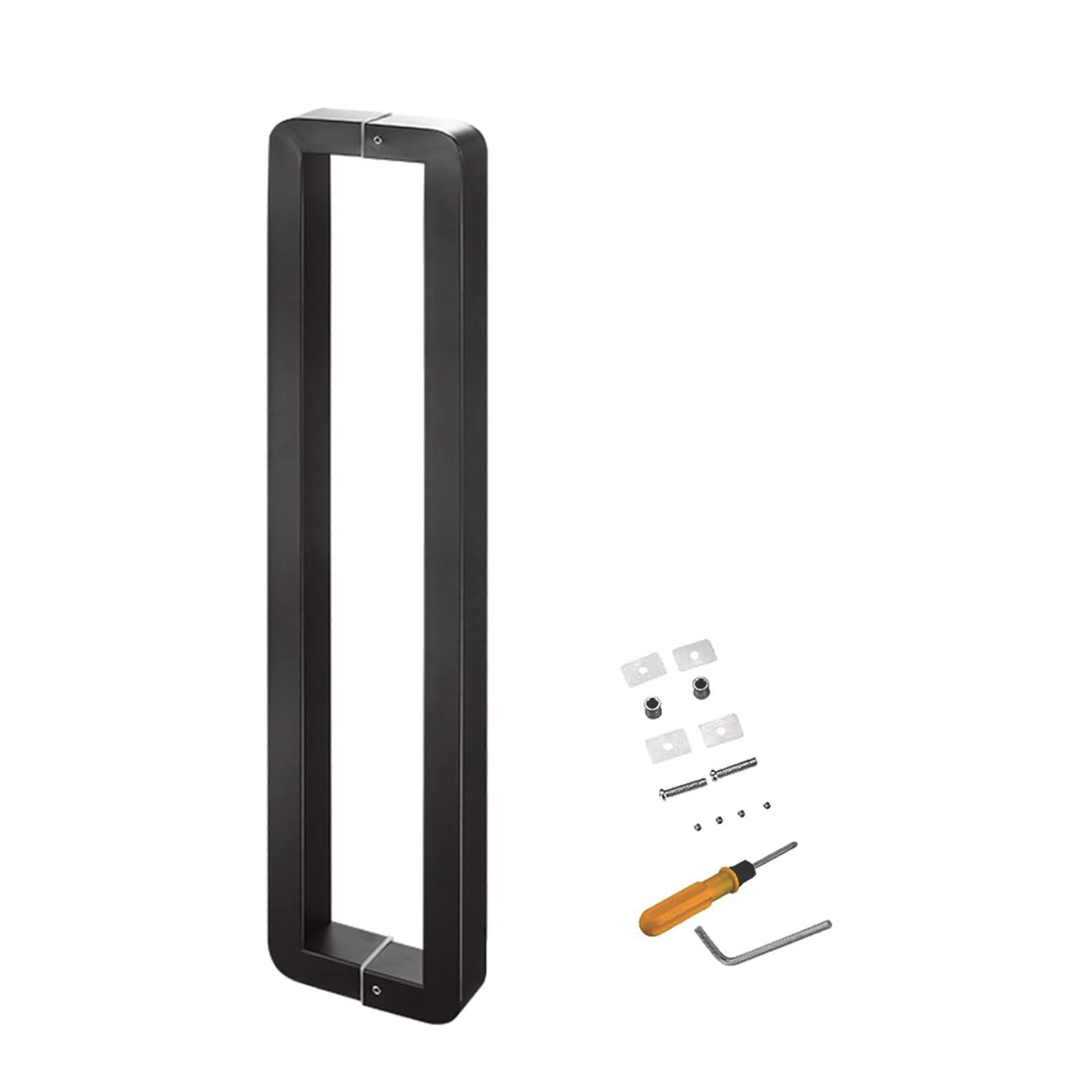 Poignée de porte de grange kit complet noir pour porte-fenêtre