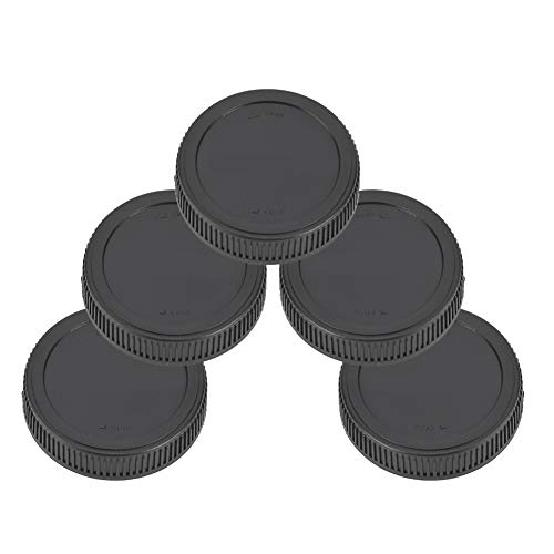 5PCS Portable Black Plastic Om Mount Rear Lens Cover for Om Lenses and Long Lasting Ensu Lasting for Om Lenses