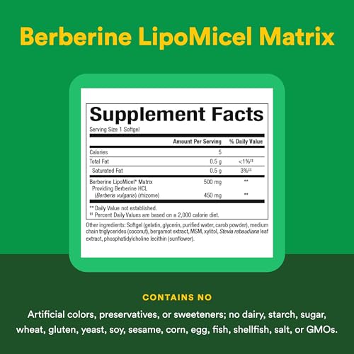 Natural Factors Berberine LipoMicel Matrix