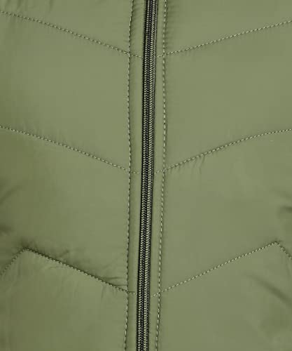 Image of Ellipse Nylon Regular Length Jacket For Girls Solid Color Women's Winter Jacket Stylish Quilted Regular Fit Full Sleeves Jacket