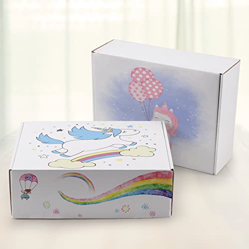 Image of HORLIMER 12x9x4 inches Shipping Boxes Set of 20, White Corrugated Cardboard Box Literature Mailer