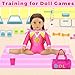 K.T. Fancy 18 Inch Doll Gymnastics Clothes Set - Pink Leotard, Shoes, Gym Bag, Olympic Medal, Water Bottle & Hair Accessories for Play （Doll Not Included）