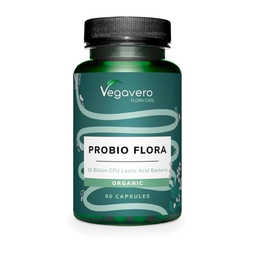 Vegavero Fermenti Lattici Probiotici BIO | con Fibra di Acacia Biologica | per Flora Intestinale e Microbioma | Fermenti dalla Germania | Vegan | 60 capsule Gastroresistenti