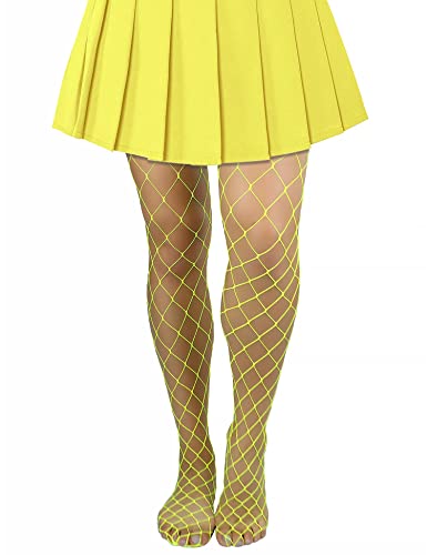Image of Lastclream High Waisted Fishnet Tights for Women Sexy Fishnets Stockings Full Footed Fishnet Sheer Pantyhose Plus Size