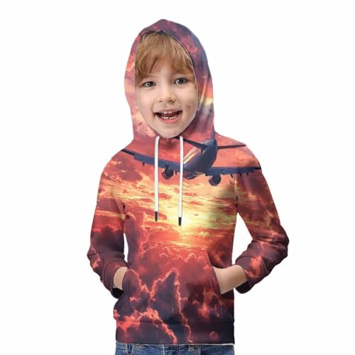 Sweat à capuche jet graphique pull imprimé graphique manches longues ado 13-15 ans