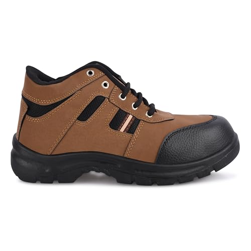 Image of ELECANT Lace-up Steel Toe Safety Shoes for Factory and Industrial Work for Men