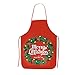 CHALA Weihnachten Schürze Lustig Kochschürze Weihnachts Küchenschürze Weihnachtsgirlande Kochmütze Latzschürze Grillschürze Backschürze Xmas Apron für Erwachsene Kinder Männer Damen Bäcker Chef