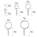 Swpeet 300Pcs Key Chain Rings Kit, 100Pcs Keychain Rings with Chain and 100Pcs Jump Ring with 100Pcs Screw Eye Pins Bulk for Jewelry Findings Making - 3/5 Inch, 4/5 Inch, 1 Inch, 6/5 Inch (Sliver)