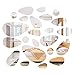 Adesivo Specchio Set forma di ciottoli, adesivo decorativo smontabile acrilico fai da te a nastro per soggiorno camera da letto (24 pezzi)