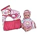 ADORA Baby Doll Diaper Bag with Sturdy Straps, Includes Changing Mat and 2 Doll Diapers (Fits 13