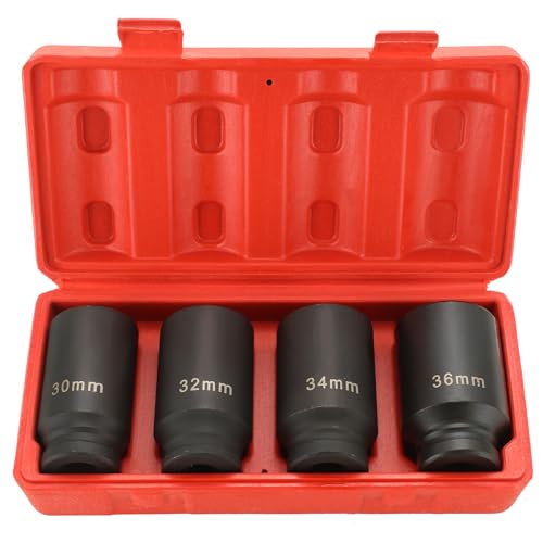 weyleity 1/2-Inch Drive Impact Socket Set 4PCS 30mm 32mm 34mm 36mm