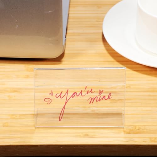 Porte-étiquettes acrylique de table stable et transparent SOIMISS