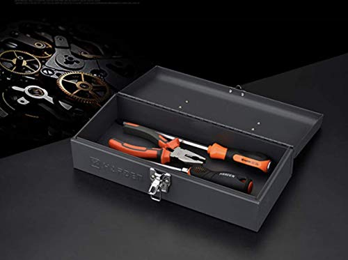Edward Tools Metal Toolbox - Heavy Duty Portable Tool Box With Organizer Tray And Handle - Solid Metal Locking Latches - Scratch Resistant Finish thumb #5