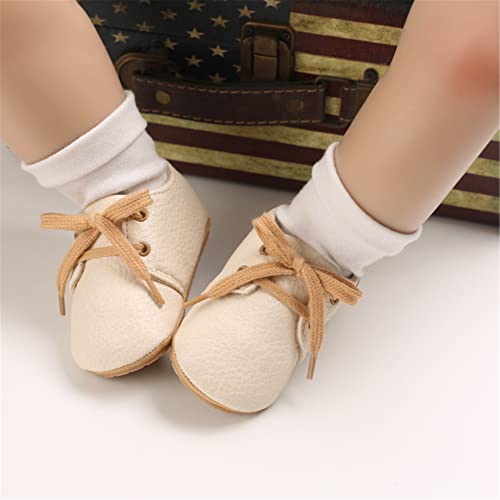 Baby Boys Girls PU Leather Shoes Soft Rubber Sole Lace-up Oxford Sneakers Infant Crib Shoes for Toddler First Walkers3
