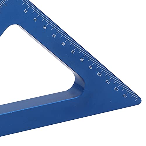 Garosa Carpenter Triangle Ruler 45 Degree Aluminum Alloy Angle Ruler Imperial Metric Scale Pocket Layout Square Woodworking Measuring Tool Blue #TOP6