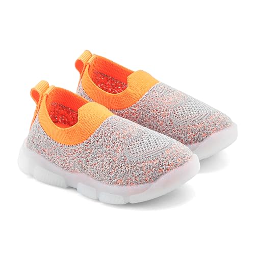 Image of ASIAN Sparkle-01 Kids LED Shoes for Boys & Girls with Soft Knit Material | Lightweight and Easy Slip-On Fit