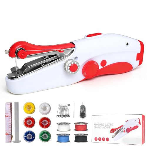 Portable Handheld Sewing Machine - Electric Mini Cordless Stitch Tool...