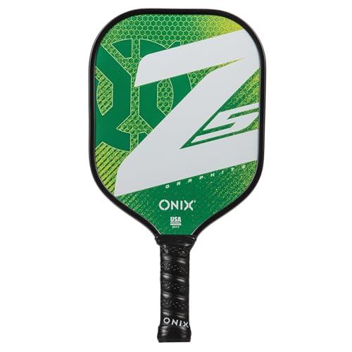 Image of Onix Graphite MOD Z5 Carbon Fiber Pickleball Paddle with Wide-Body Shape. Honeycomb Core, Graphite Face & Cushion Comfort Pickleball Paddle Grip