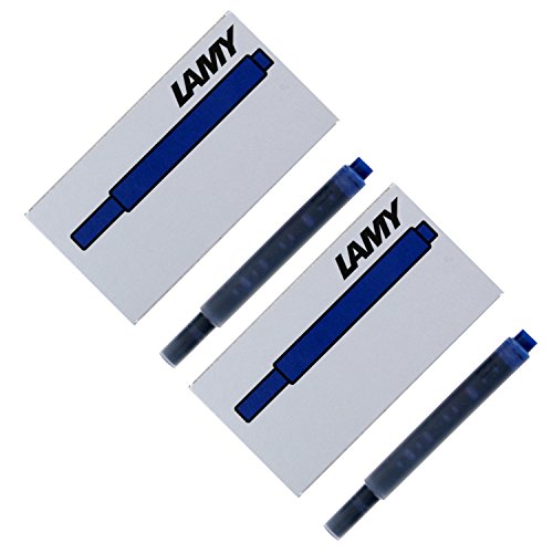 Lamy Fountain Pen Ink Cartridges, Black/Blue Ink, Pack of 10 (LT10BKBL)