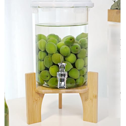 ドリンクサーバー ディスペンサー 蛇口付き 冷水ポット ガラスピッチャー 大容量 3300ml 広口 果実酒びん 飲料ボトル 貯蔵タンク 洗いやすい 冷水筒 麦茶 アイスティー 使いやすい 保存瓶 貯蔵容器