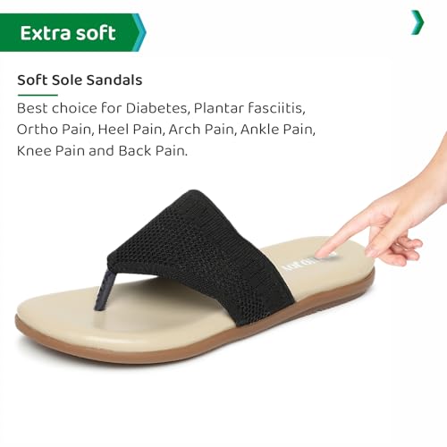 Image of ORTHO JOY Fancy doctor slippers | Comfortable flat sandals for women stylish