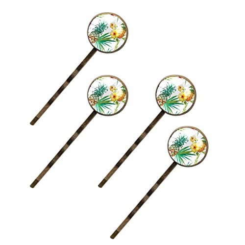 Barrettes à cheveux qui ne glissent pas lot de 4 pinces latérales ananas