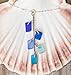 EcoSeaCo Avalon Pendant in Blues on a 16