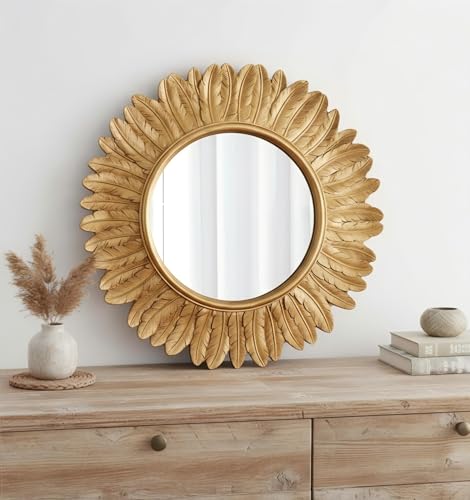 ZOROSY Gold Round Wall Mirror 12 inch - Small Wall...