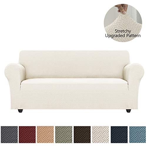 OBYTEX Stretch Sofa Cover 3 Seat Spandex Upgrade Pattern Couch Covers Dog Cat