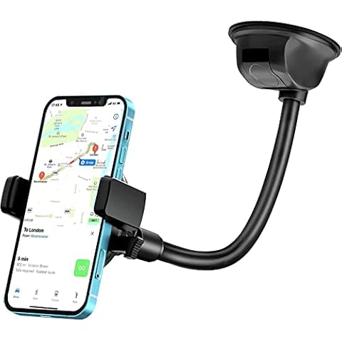 Car Phone Holder,Car Holder,Windscreen Car Mount Grip Flex Universal Long Arm Windshield Car Cradle with Extra Dashboard Base for iPhone14 13 ProMax 12 Pro 11 X 8 7,P50 P50RS mate50,Galaxy30 20,LG,etc Cover