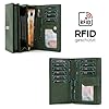 ekavale Damen-geldbörse XXL aus Rindsleder mit RFID Leder-Geldbörse mit vielen Fächern für Frau (Antik-Waldgrün) #3