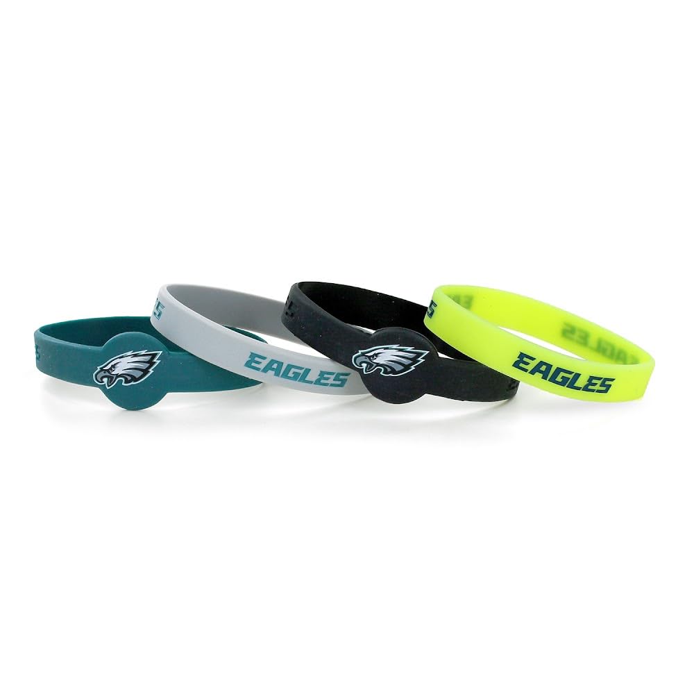 NFL Silicone Bracelets, 4-Pack