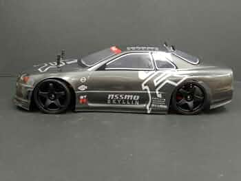 電池2個付き　1/10ドリフトラジコンカー　GTRガンメタリック　ターボ機能付 1/10RC NISSAN スカイラインGT-R (R32)(TT-02Dシャーシ)ドリフト