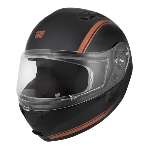 Image of Royal Enfield ISI & DOT Certified Bullet Lightwing Modular Riding Helmet Black (XL)62 Cm-With High Impact Grade Thermoplastic & High Density Head EPS Liner For Superior Impact Protection & Durability