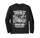 Kennesaw GA USA - Diseño de motocicleta estilo vintage Manga Larga