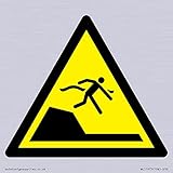 W050 Schild Warning: Sudden Drop in swimming or leisure pools, 100 x 100 mm, S10