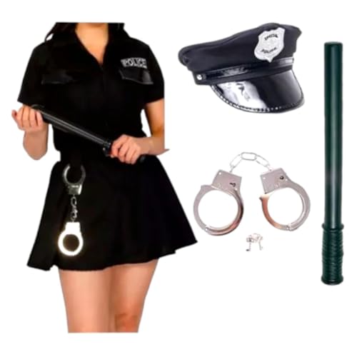 Fantasia Policial Feminina Adulta + Acessórios (M)