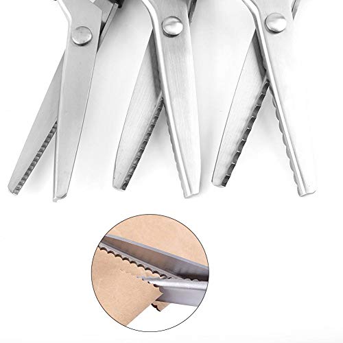 Forbici Triangolari Professionali Con Lame Seghettate – 23 Cm In Acciaio Inox Per Tessuti, Carta E Foderine - 2
