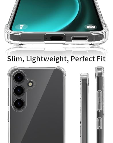 Image of BOXXO Flexible Back Cover for Samsung Galaxy S24 Plus 5G | Back Cover Transparent Clear Shockproof Case Four Corner Protection | Slim Protective Mobile Phone Cover for Samsung Galaxy S24 Plus 5G