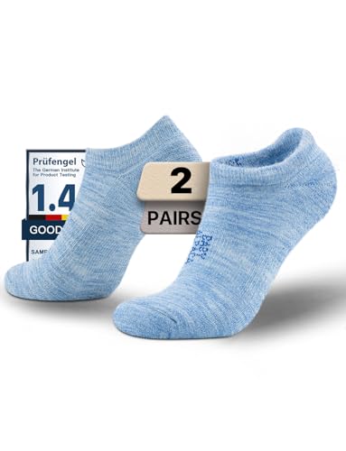 Image of Juclise Alpaca Wool Lightweight No Show Hiking Socks Breathable Moisture Wicking Cushioned Anti Blister Merino Outdoors