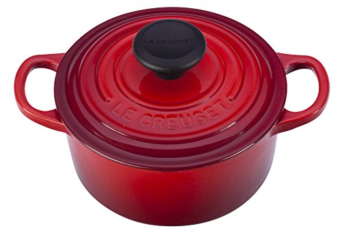 Le Creuset LS2501-1467 Signature Enameled Cast-Iron Round French (Dutch) Oven, 1-Quart, Cerise