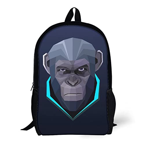 Sac à dos imprimé en 3D rigide à facettes géométriques pour écoliers - 5