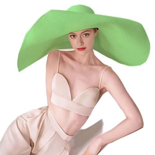 Sombrero playero de paja grande para mujer verano