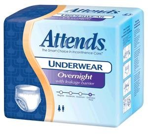 ATTENDS HEALTHCARE PRODUCTS 48APPNT20 Attends Overnight Protective Underwears, Medium - 34 to 44 in.