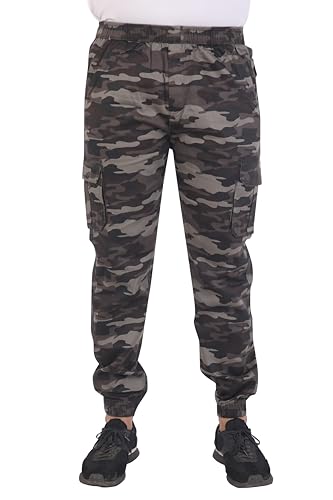 Image of Men's Cotton Regular Fit Camouflage Jogger | Elastic Waist Sports Trackpants | Activewear for Everyday Use