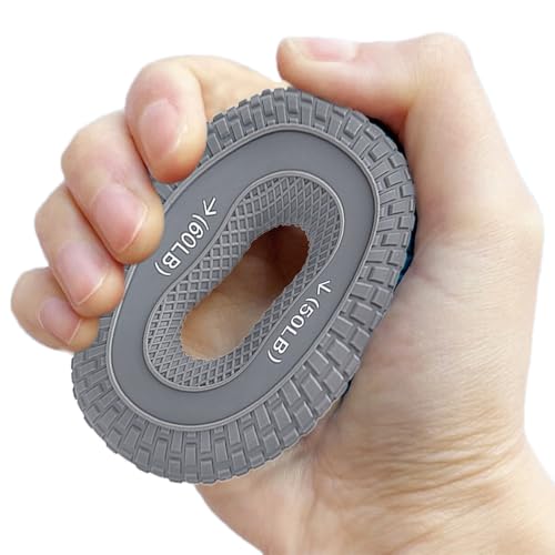 Entrenador de fuerza del antebrazo, fortalecedor de agarre manual,Dispositivos de fortalecimiento de la mano con anillo de silicona con pinza de textura de neumático | Dispositivo de agarre manual com