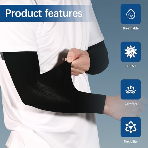 6 Pairs Arm sleeves for men/Women, Cooling UV Sun Protection Sports Compressiontattoo cover up sleeve ，for Cycling,Running Outdoor Sports3