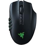 Razer Naga V2 Pro Wireless MMO Gaming Mouse: 19+1 Programmable Buttons w/Swappable Side Plates - HyperScroll Pro Wheel - Focus Pro 30K Optical Sensor - Optical Mouse Switches Gen-3-300 Hr Battery